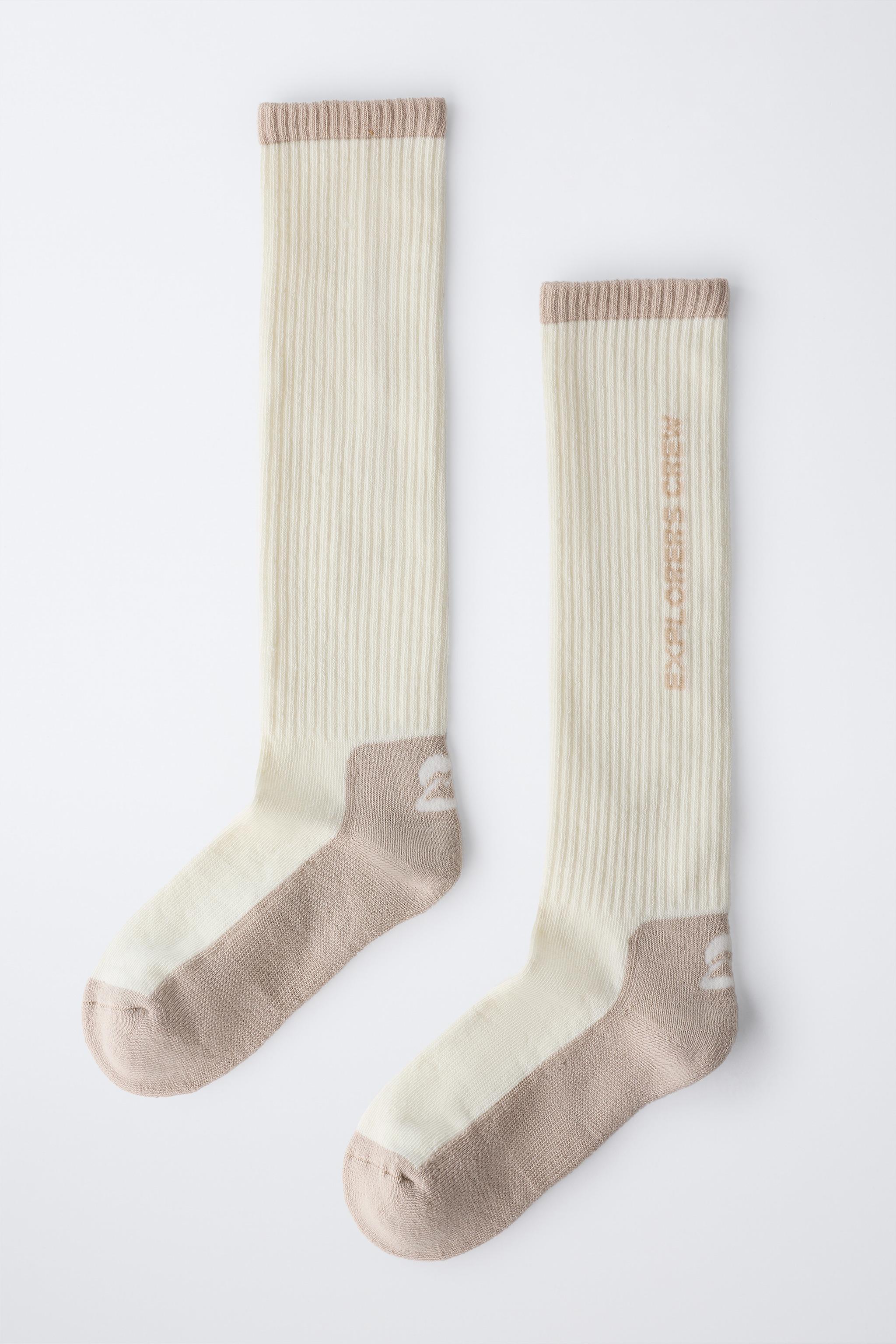 TEXT PRINT THERMAL KNEE SOCKS
